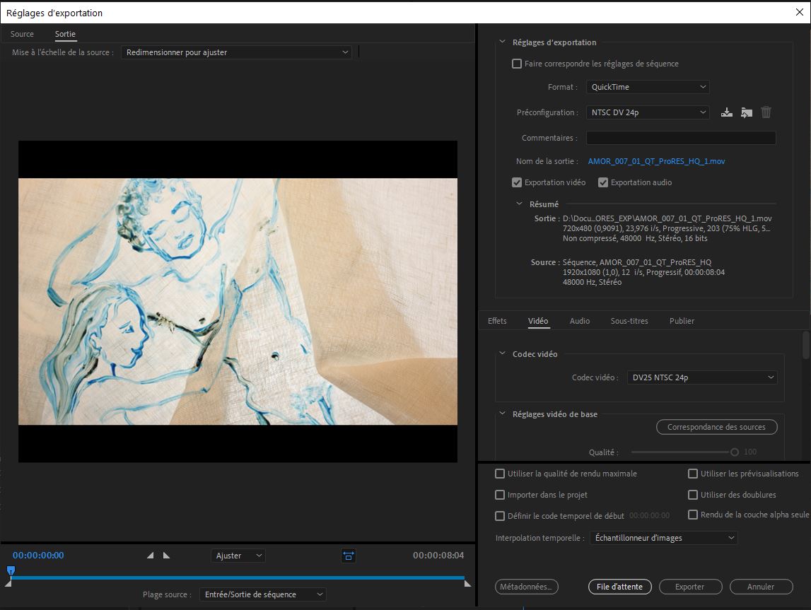 Exporter en QT ProRes 422 HQ depuis Premiere sur PC | Adobe Premiere Pro
