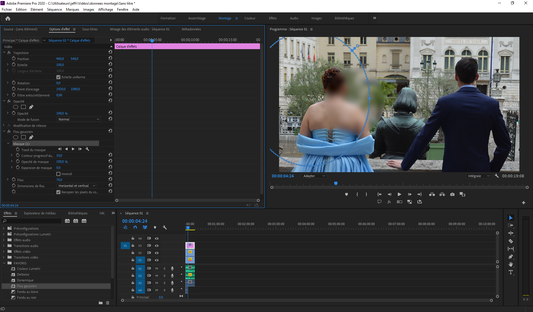 Les effets s'appliquent hors du masque (bug Premiere Pro 2020) | Adobe Premiere  Pro